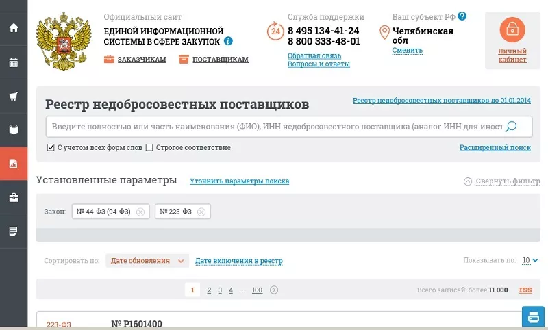 Ответственность участника закупок за предоставление недостоверных сведений