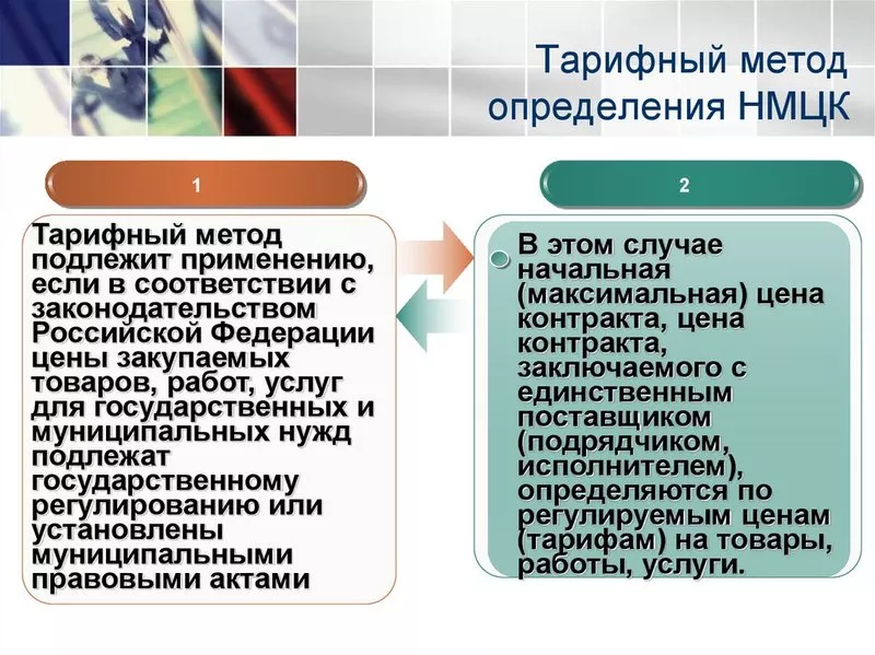 Использование тарифного метода